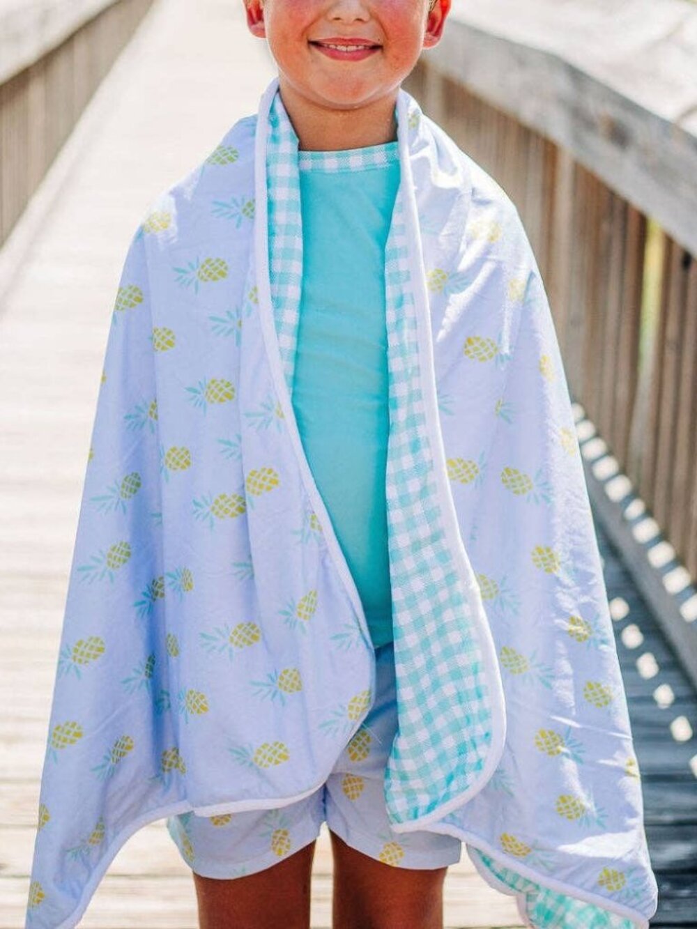 Blue Pineapple Swim Towel - Sugar Bee Clothing